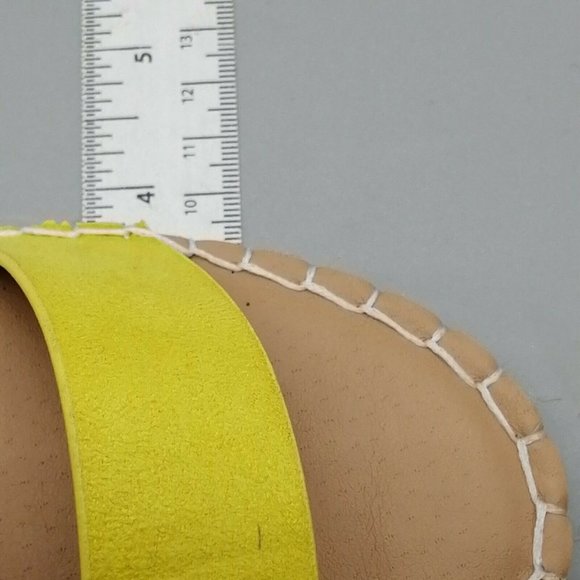 Report Womens Carlin Flat‎ Espadrille Slide Sandal Cushioned Yellow Sz 6 NEW - Picture 6 of 10